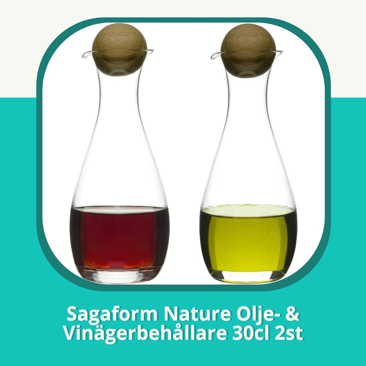 Recension af Sagaform Nature Olje- & Vinägerbehållare 30cl 2st