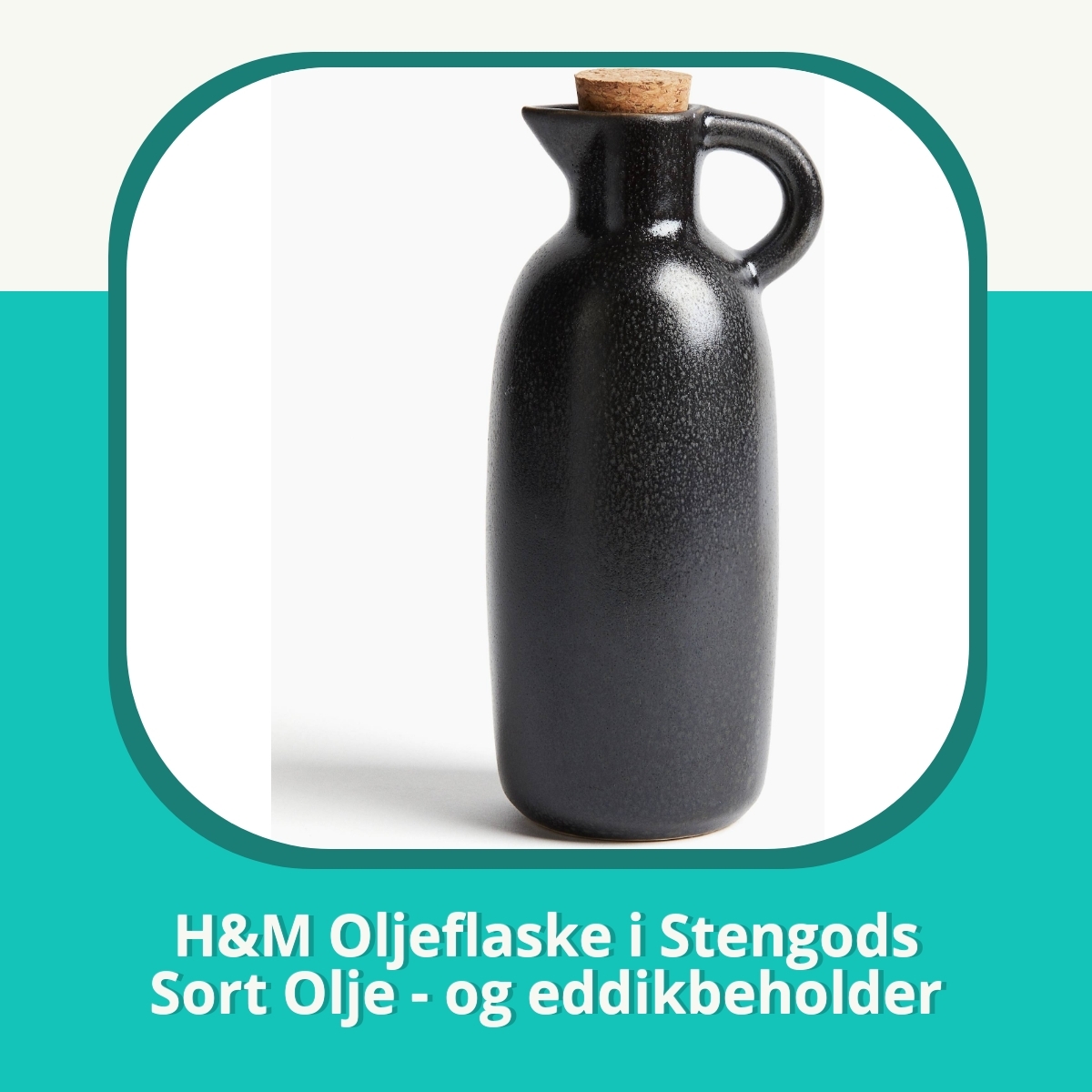 Anmeldelse af H&M Oljeflaske i Stengods Sort Olje - og eddikbeholder