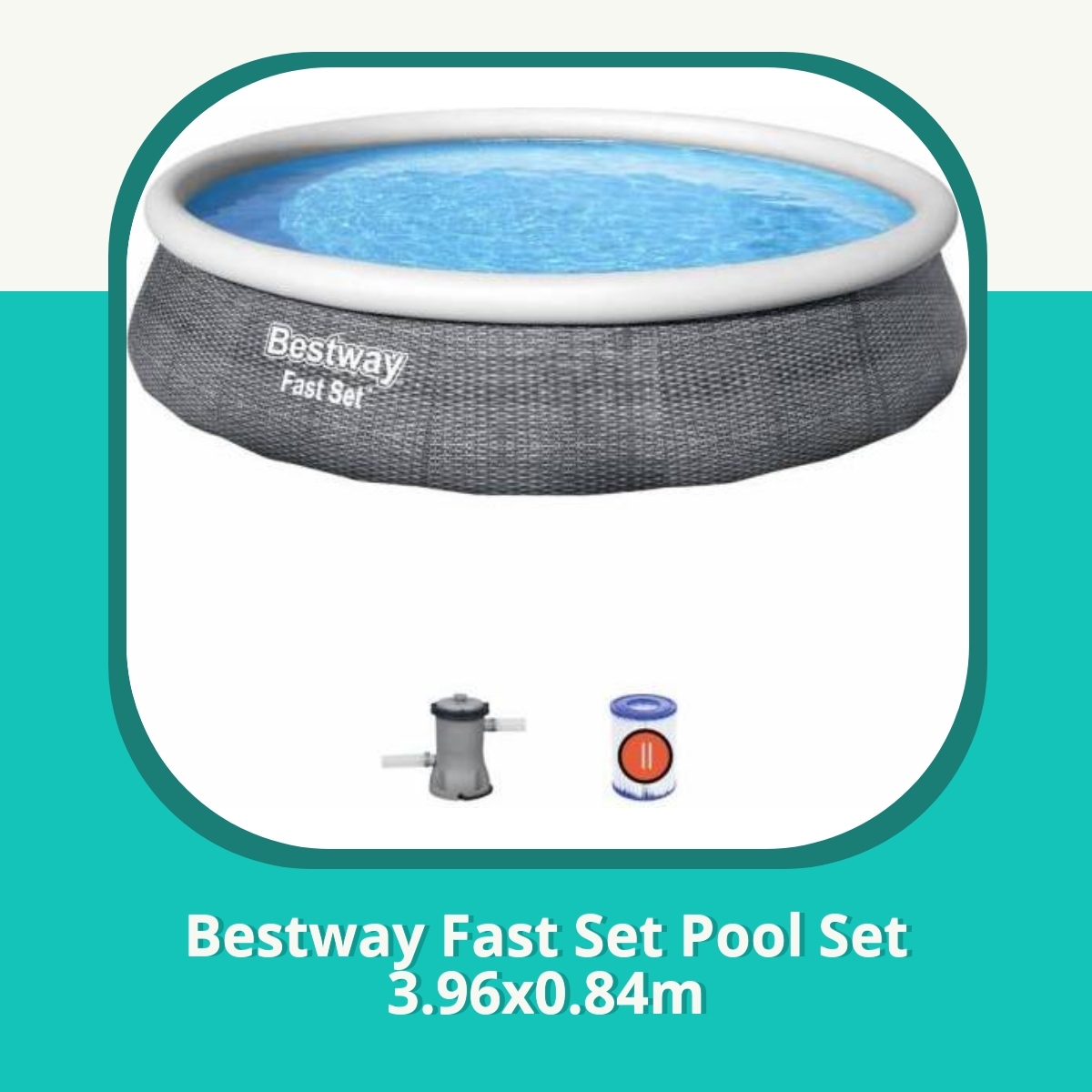 Anmeldelse af Bestway Fast Set Pool Set 3.96x0.84m