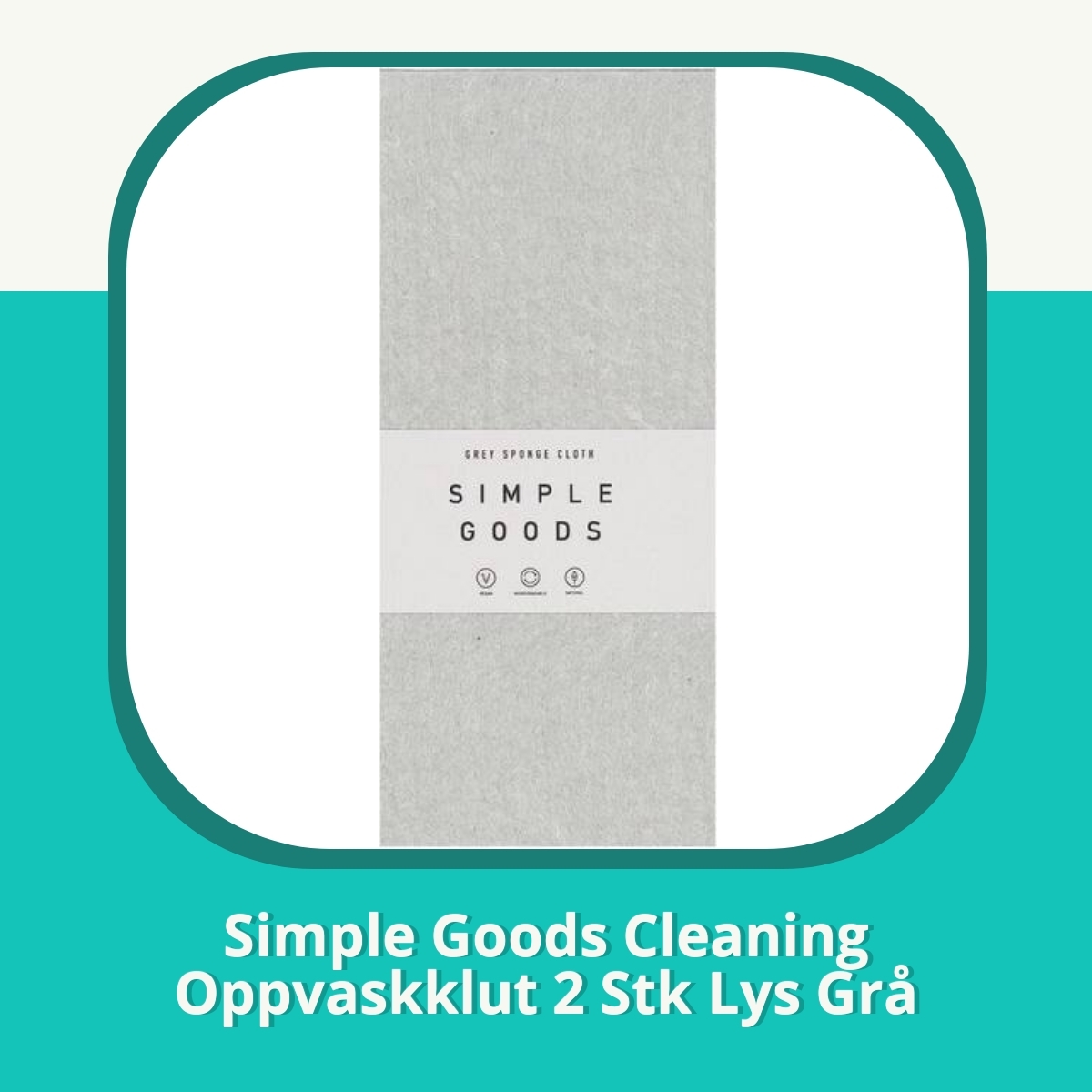 Anmeldelse af Simple Goods Cleaning Oppvaskklut 2 Stk Lys Grå