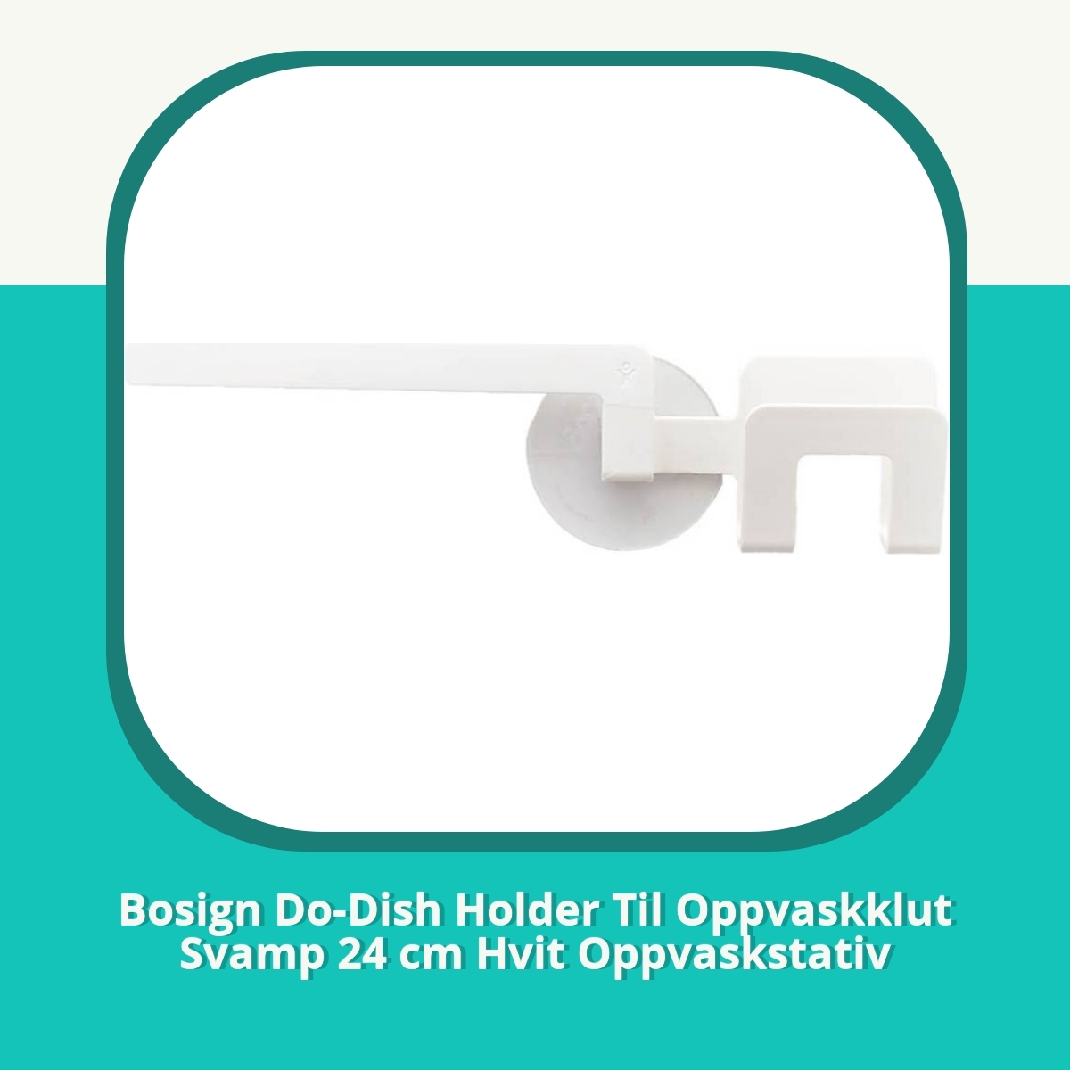 Anmeldelse af Bosign Do-Dish Holder Til Oppvaskklut Svamp 24 cm Hvit Oppvaskstativ