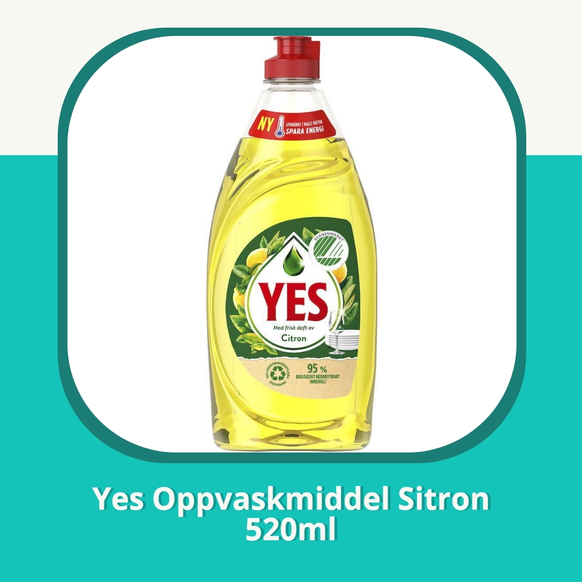 Anmeldelse af Yes Oppvaskmiddel Sitron 520ml