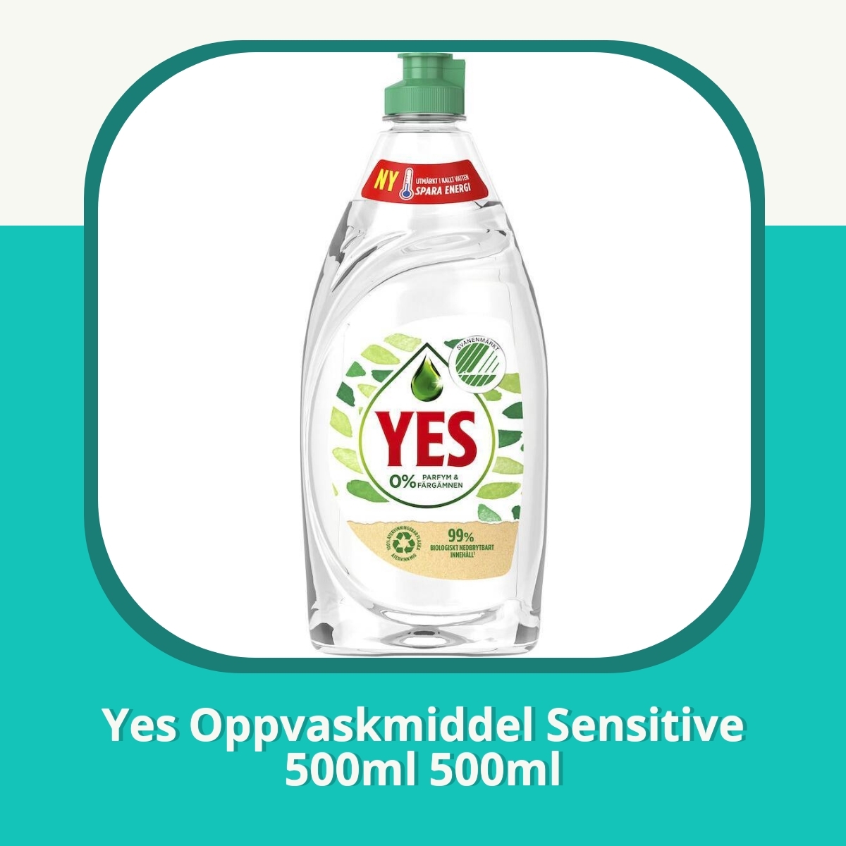 Anmeldelse af Yes Oppvaskmiddel Sensitive 500ml 500ml