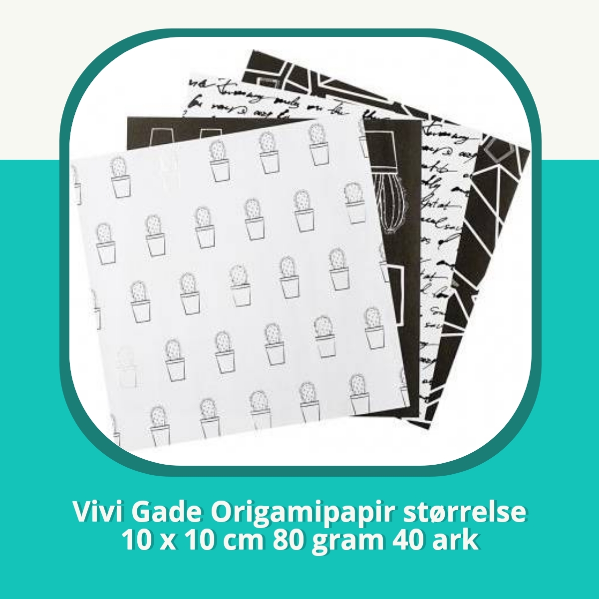 Anmeldelse af Vivi Gade Origamipapir størrelse 10 x 10 cm 80 gram 40 ark