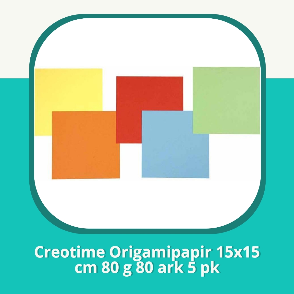 Anmeldelse af Creotime Origamipapir 15x15 cm 80 g 80 ark 5 pk