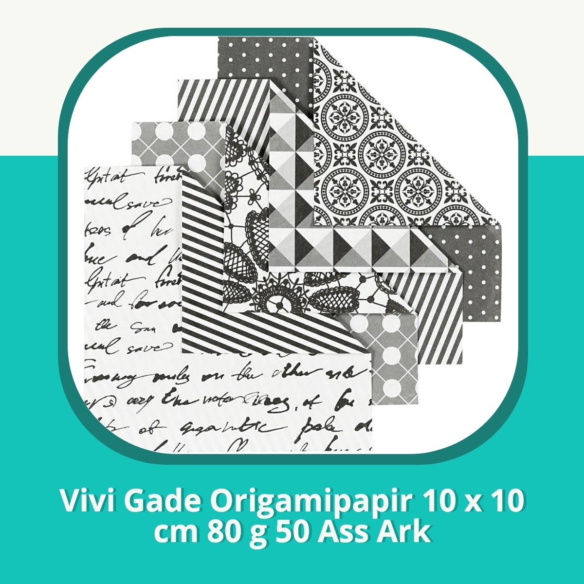 Anmeldelse af Vivi Gade Origamipapir 10 x 10 cm 80 g 50 Ass Ark