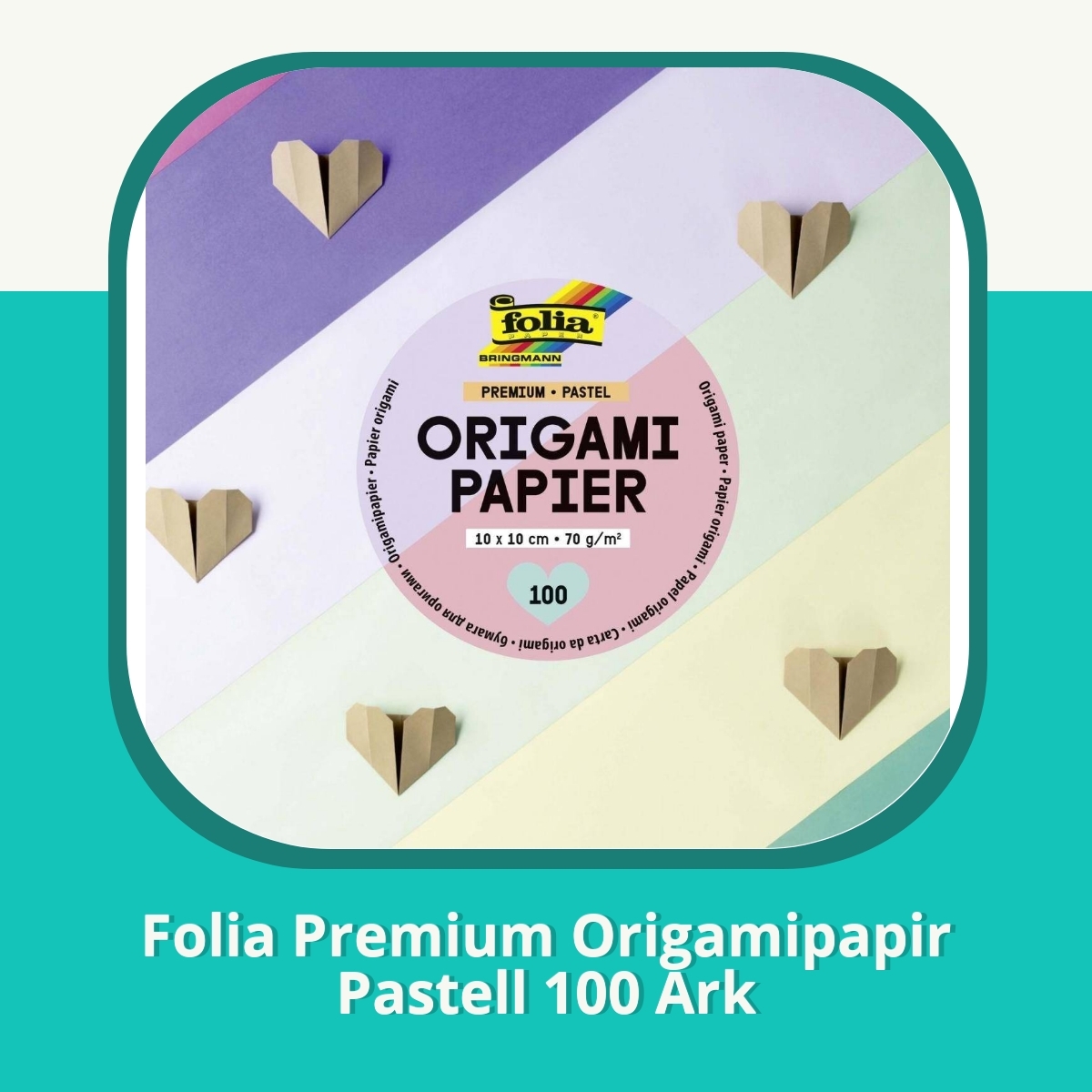 Anmeldelse af Folia Premium Origamipapir Pastell 100 Ark