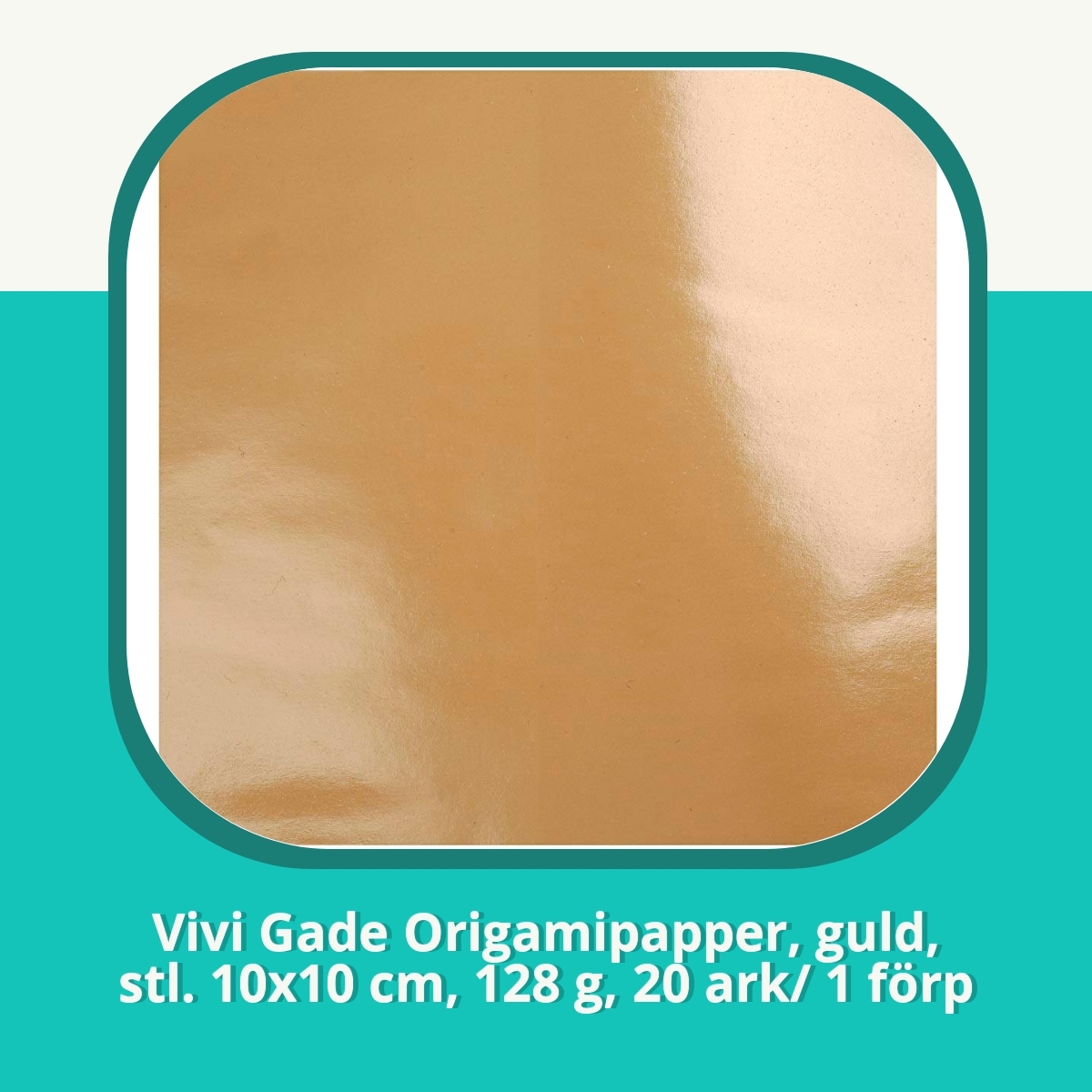 Recension Vivi Gade Origamipapper, guld, stl. 10x10 cm, 128 g, 20 ark/ 1 förp