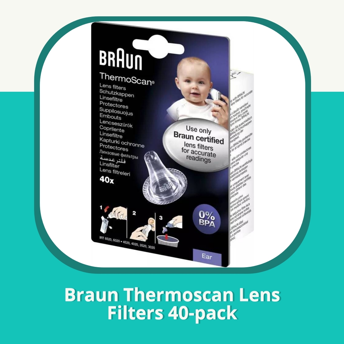 Recension af Braun Thermoscan Lens Filters 40-pack