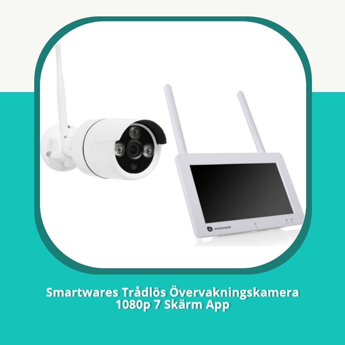 Anmeldelse af Smartwares Trådlös Övervakningskamera 1080p 7 Skärm App
