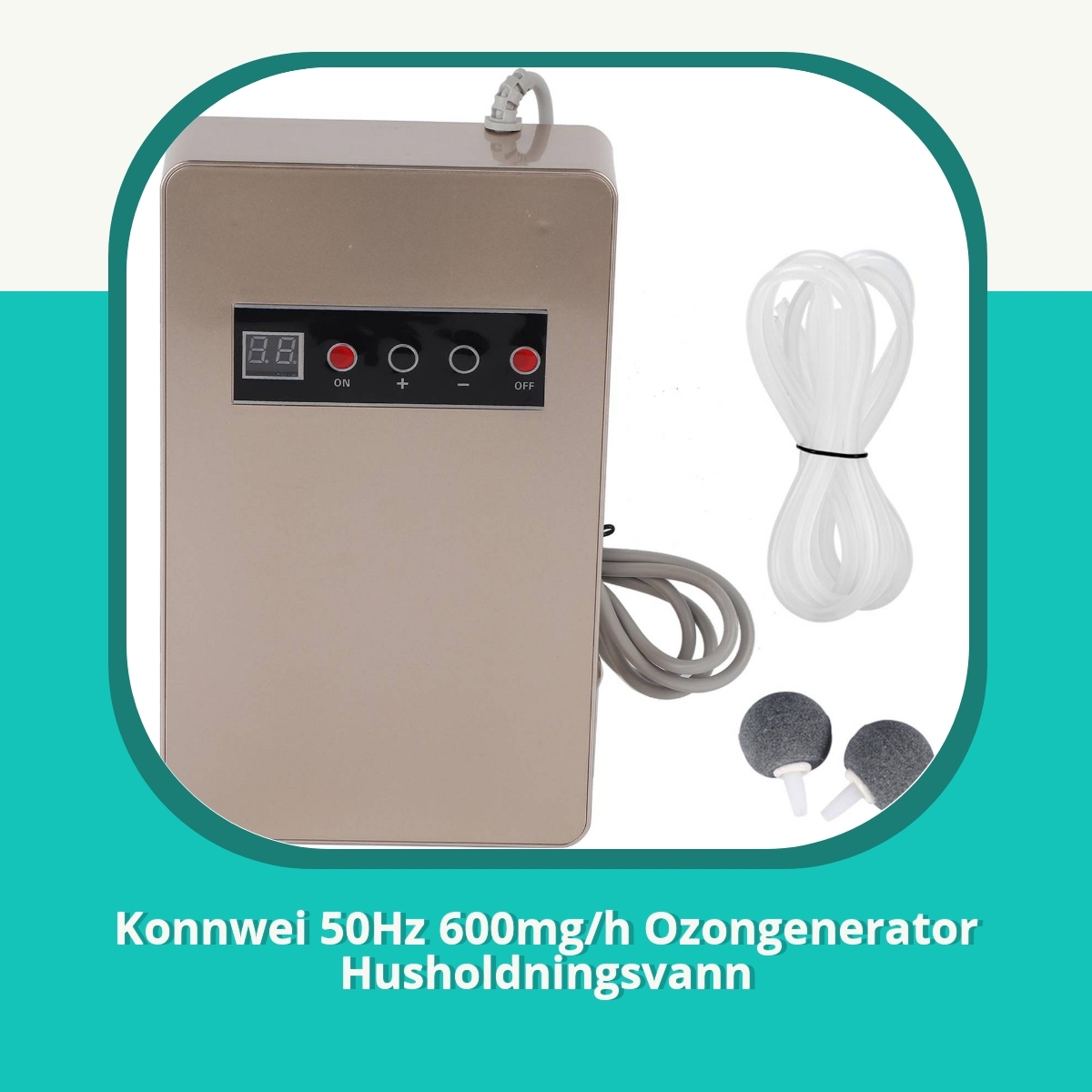 Anmeldelse af Konnwei 50Hz 600mg/h Ozongenerator Husholdningsvann