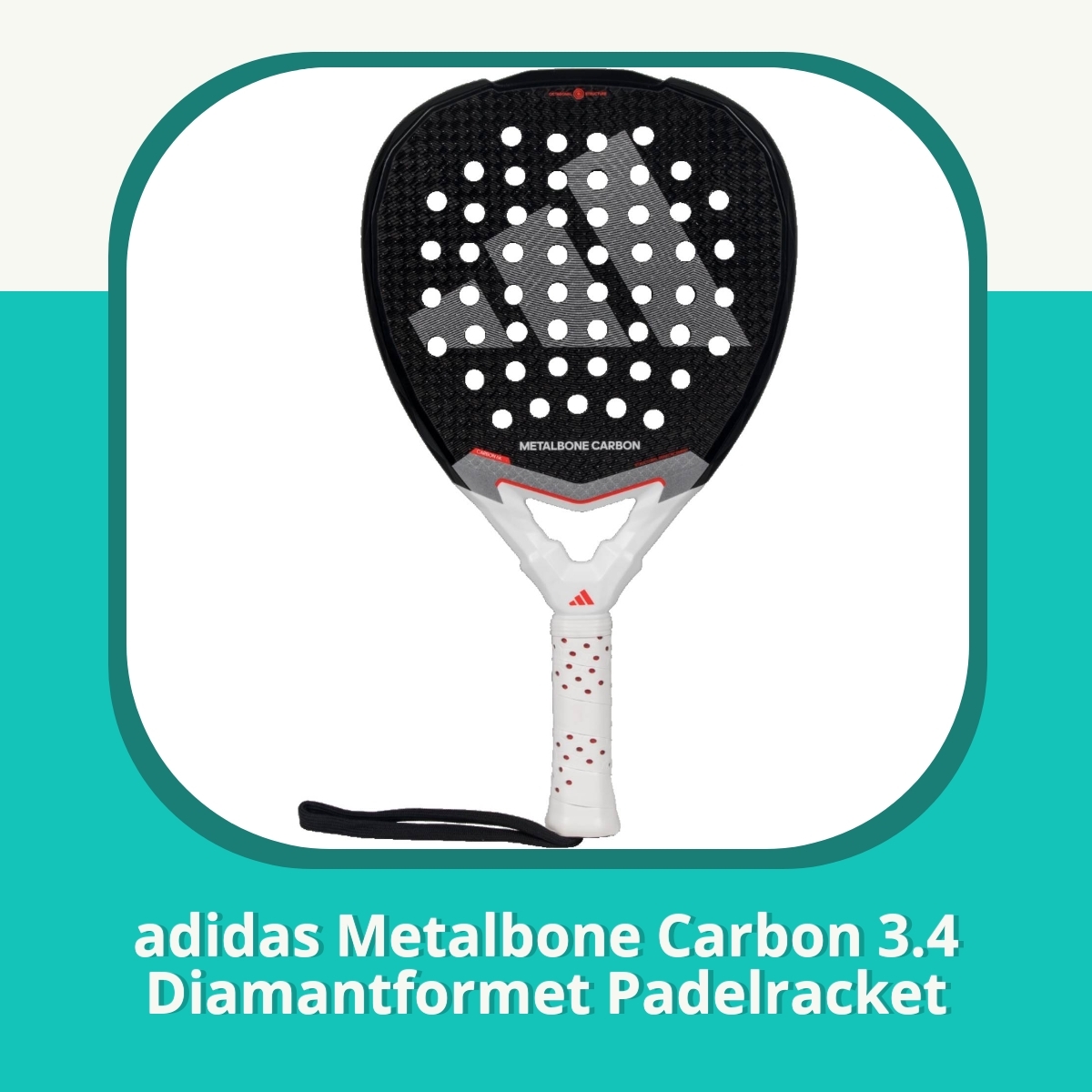 Anmeldelse af adidas Metalbone Carbon 3.4 Diamantformet Padelracket