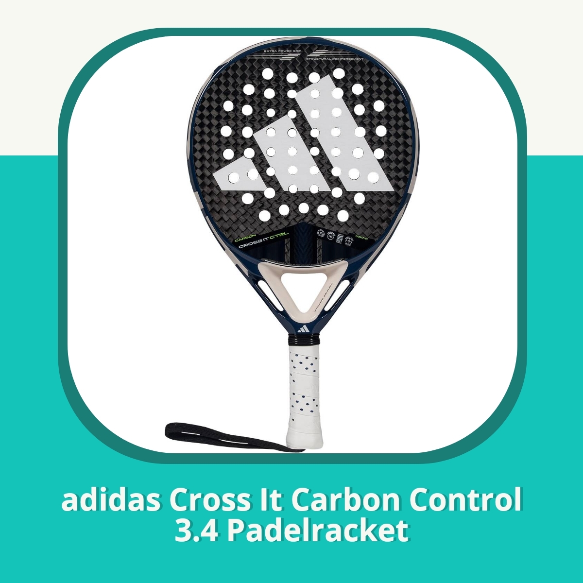 Anmeldelse adidas Cross It Carbon Control 3.4 Padelracket