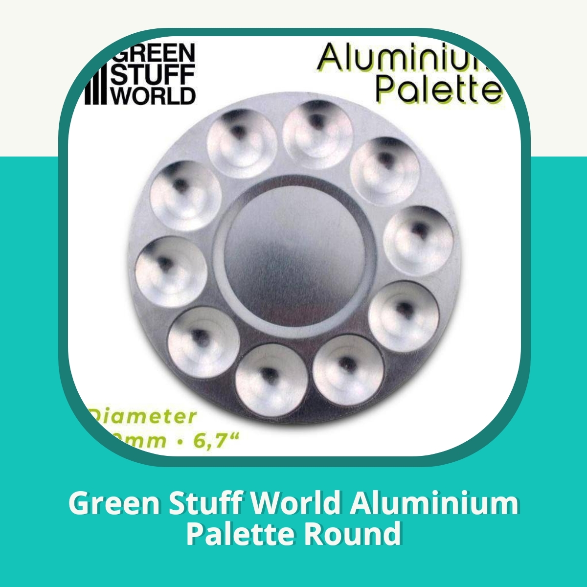 Recension af Green Stuff World Aluminium Palette Round