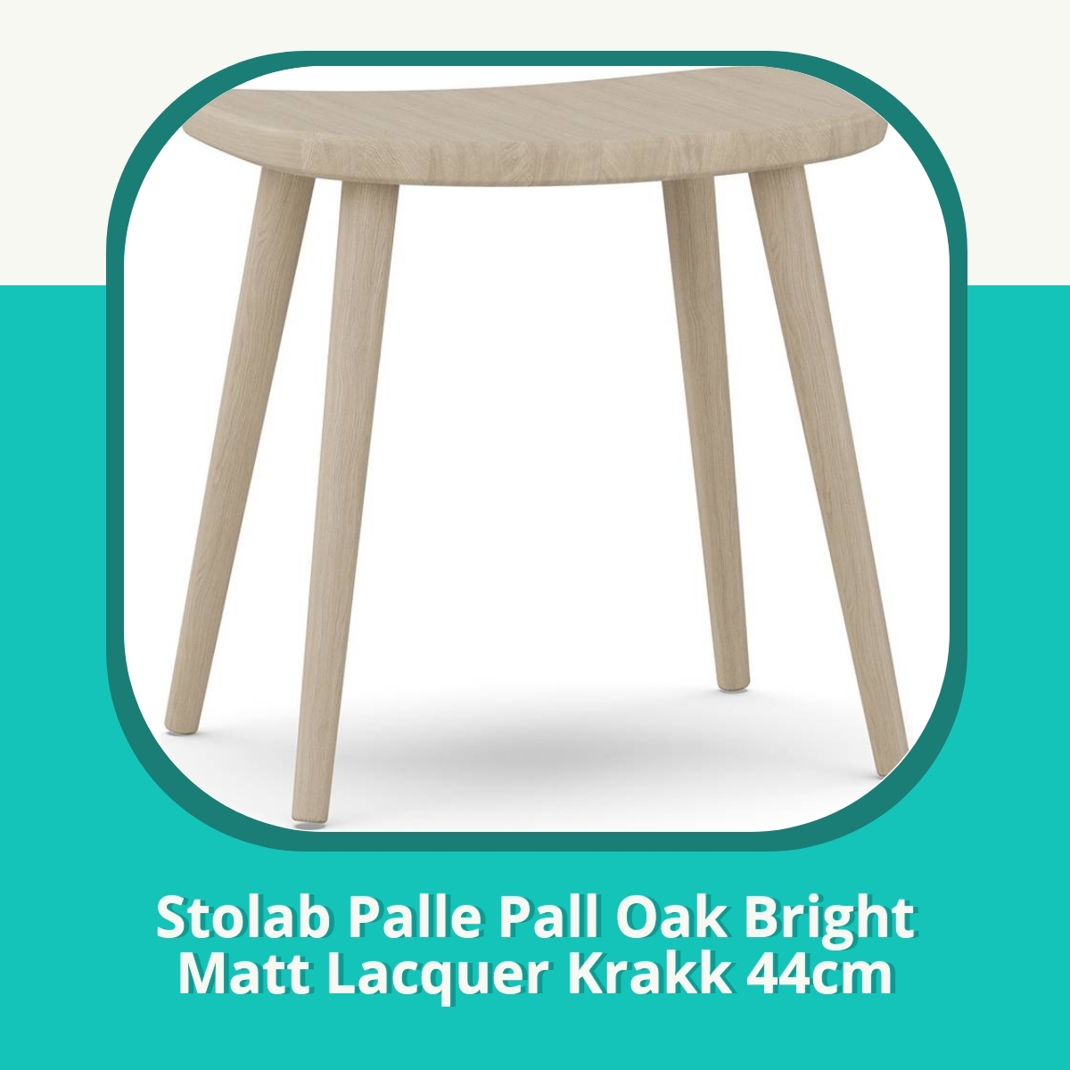 Anmeldelse af Stolab Palle Pall Oak Bright Matt Lacquer Krakk 44cm
