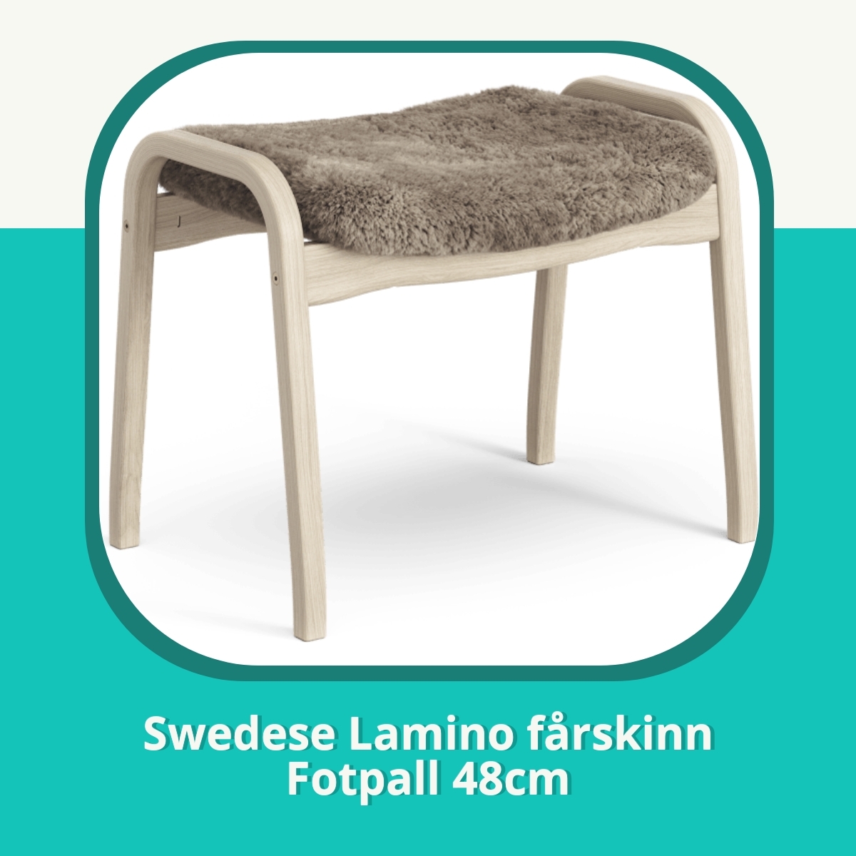 Recension Swedese Lamino fårskinn Fotpall 48cm