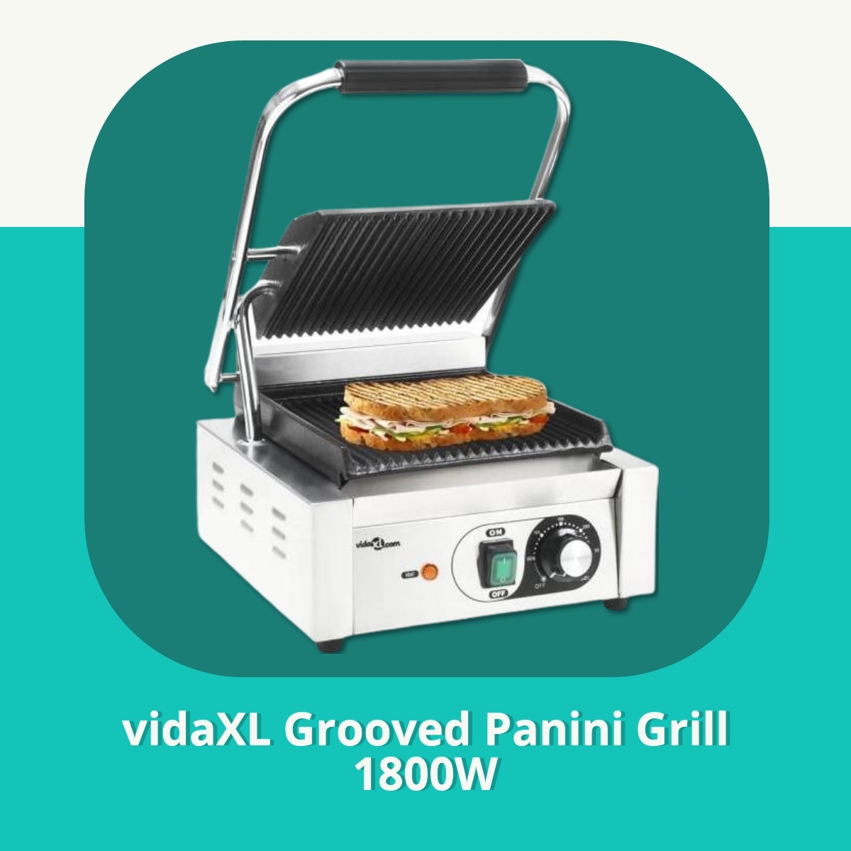 Anmeldelse af vidaXL Grooved Panini Grill 1800W