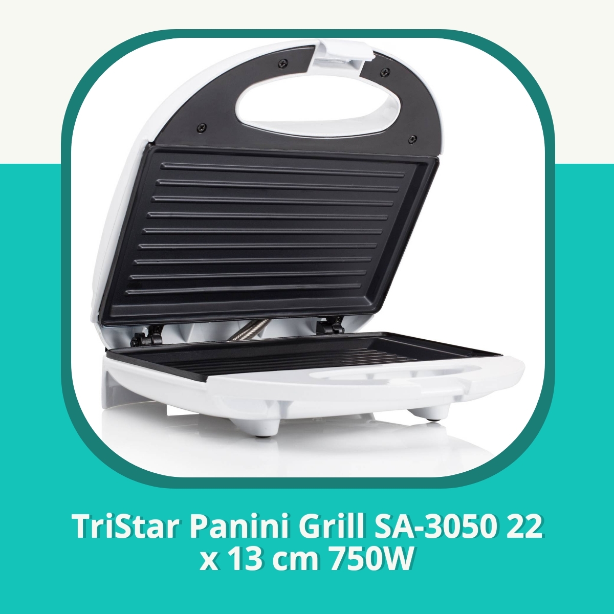 Anmeldelse af TriStar Panini Grill SA-3050 22 x 13 cm 750W