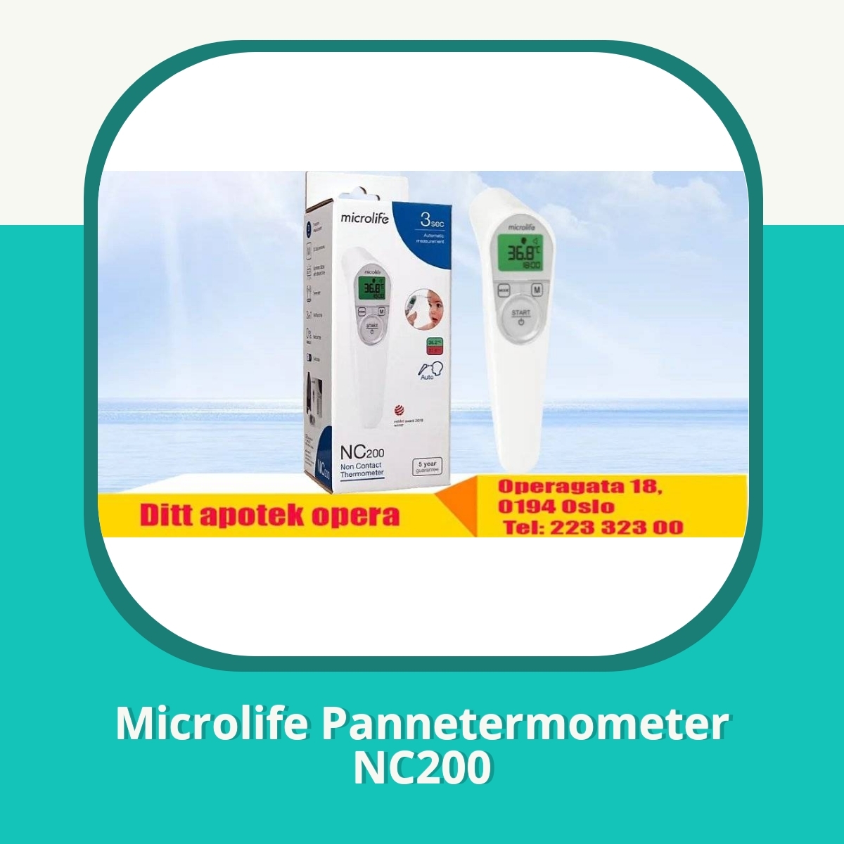 Anmeldelse af Microlife Pannetermometer NC200