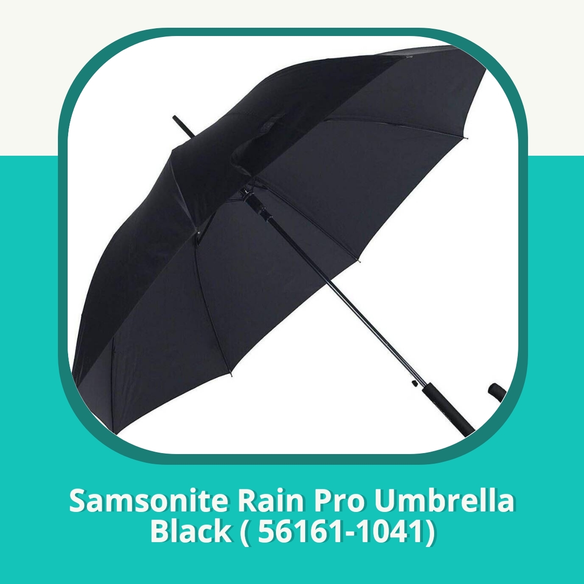 Anmeldelse af Samsonite Rain Pro Umbrella Black ( 56161-1041)
