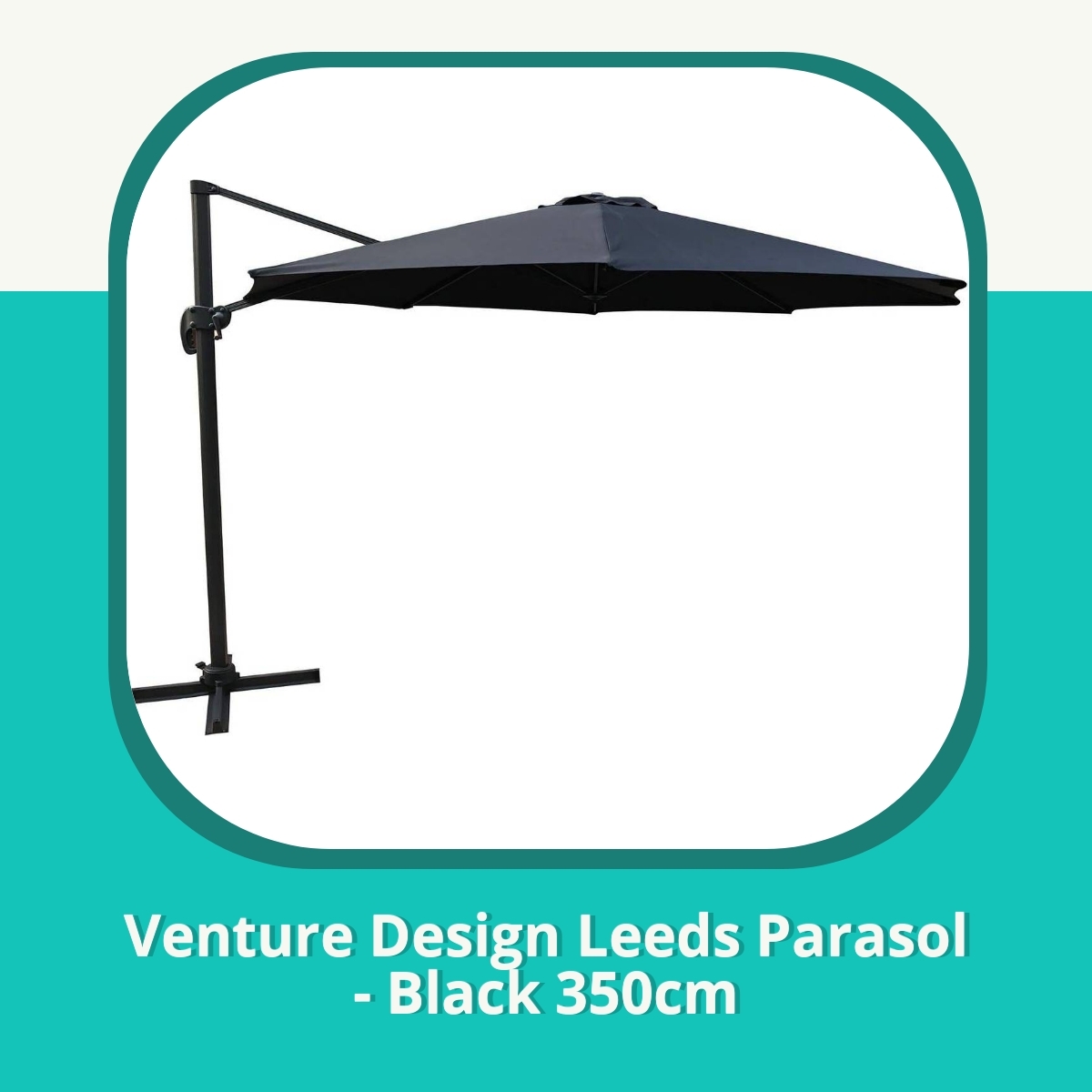 Anmeldelse Venture Design Leeds Parasol - Black 350cm