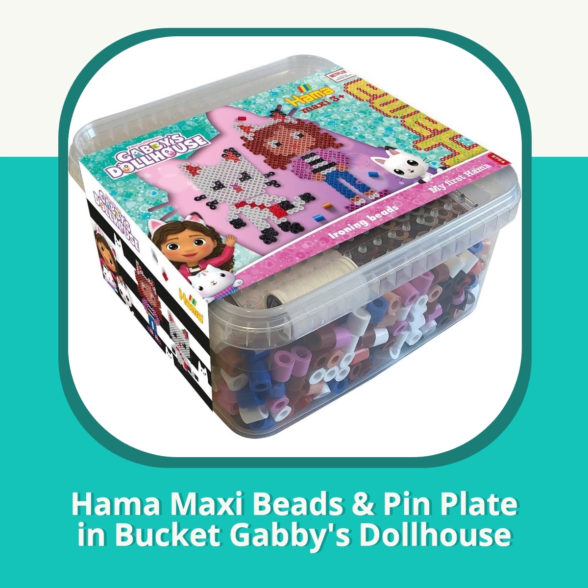 Recension af Hama Maxi Beads & Pin Plate in Bucket Gabby's Dollhouse