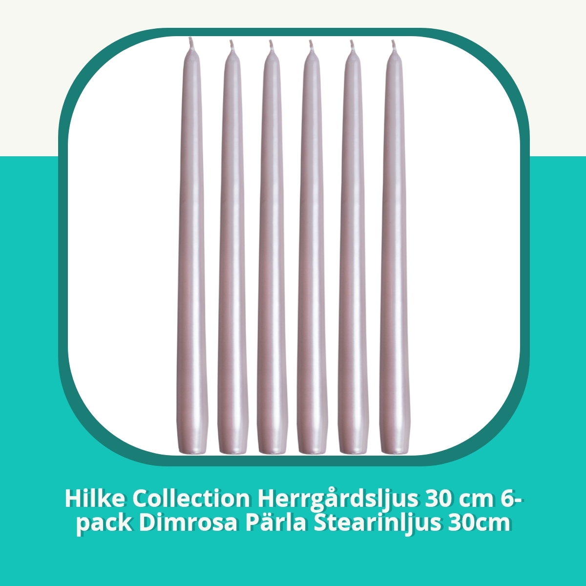 Recension af Hilke Collection Herrgårdsljus 30 cm 6-pack Dimrosa Pärla Stearinljus 30cm