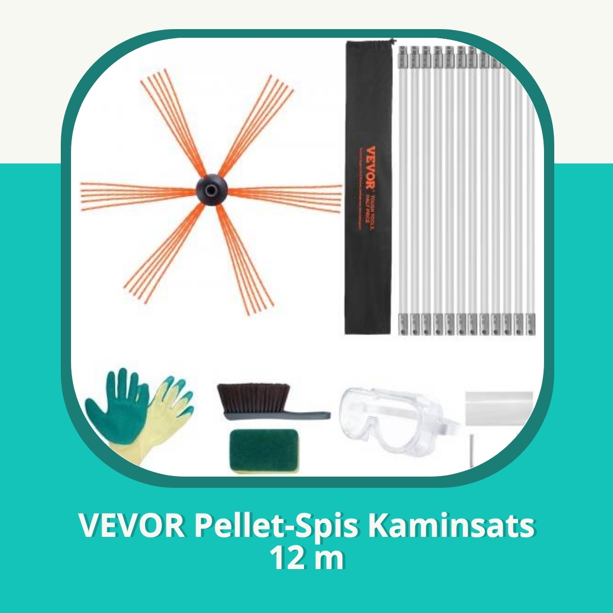 Recension af VEVOR Pellet-Spis Kaminsats 12 m