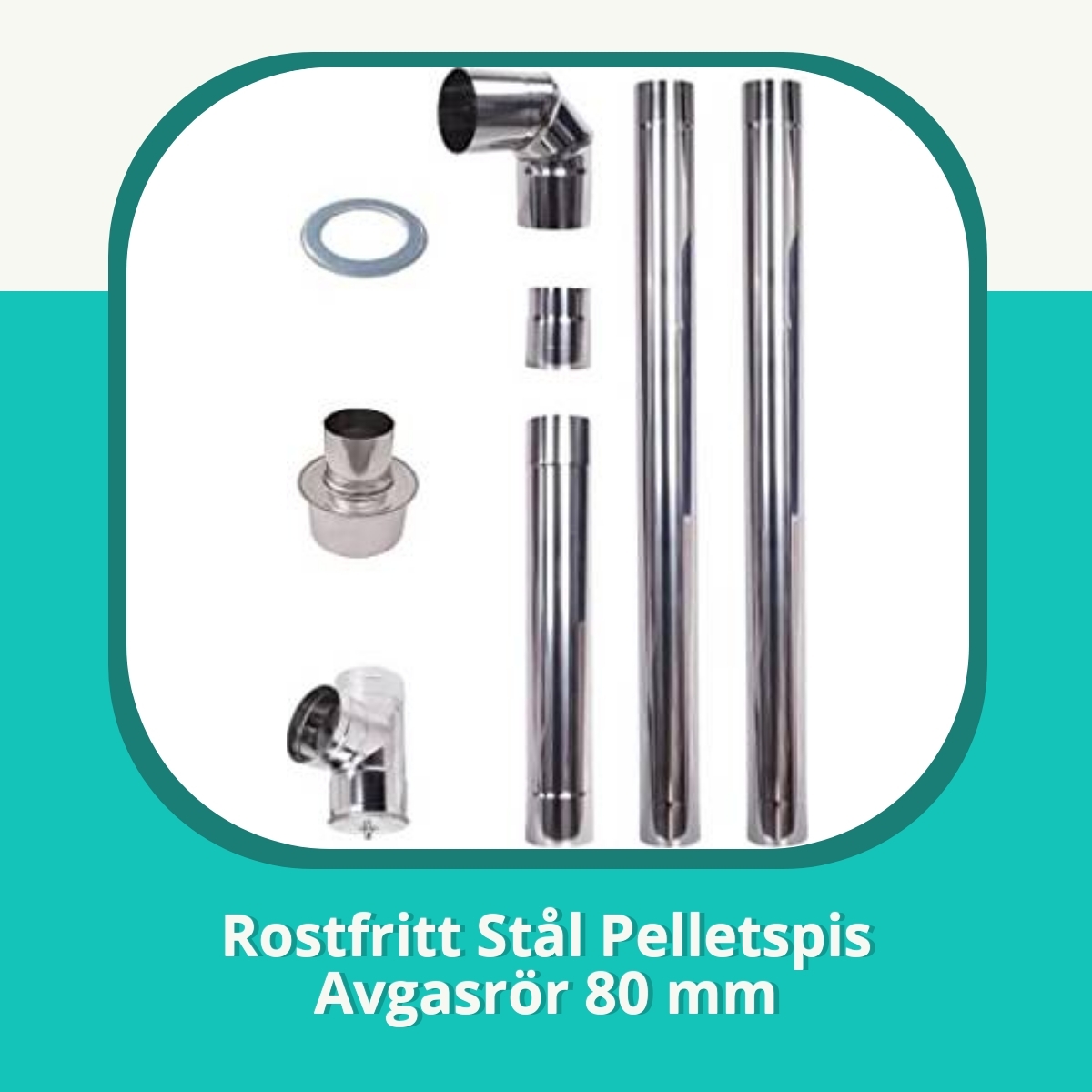 Recension af Rostfritt Stål Pelletspis Avgasrör 80 mm