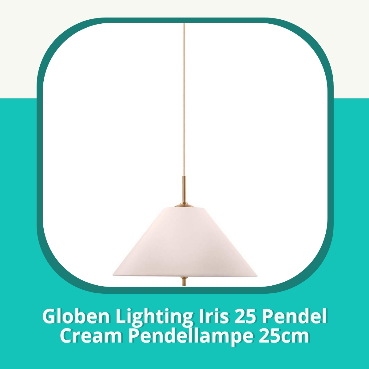 Anmeldelse af Globen Lighting Iris 25 Pendel Cream Pendellampe 25cm