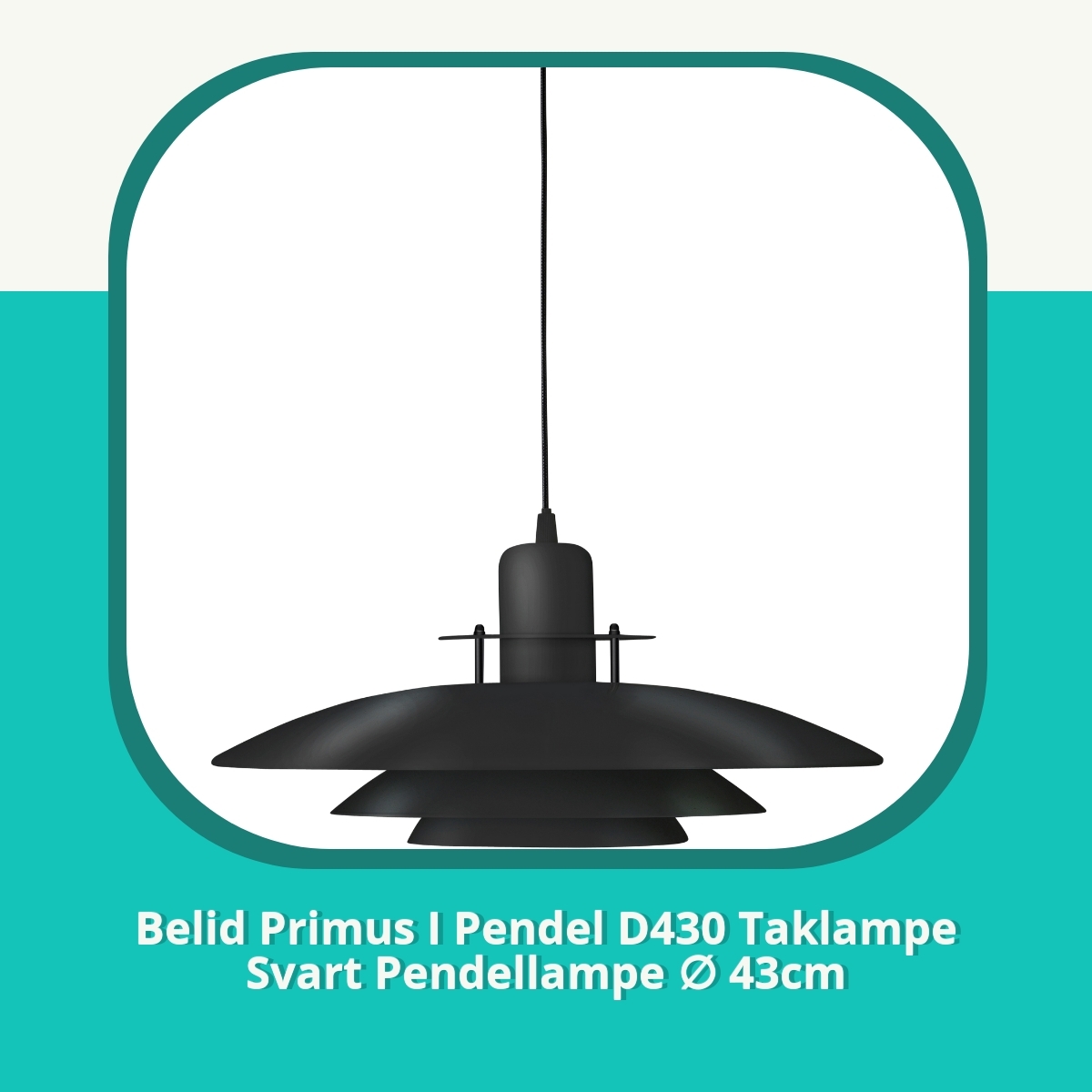 Anmeldelse af Belid Primus I Pendel D430 Taklampe Svart Pendellampe ∅ 43cm