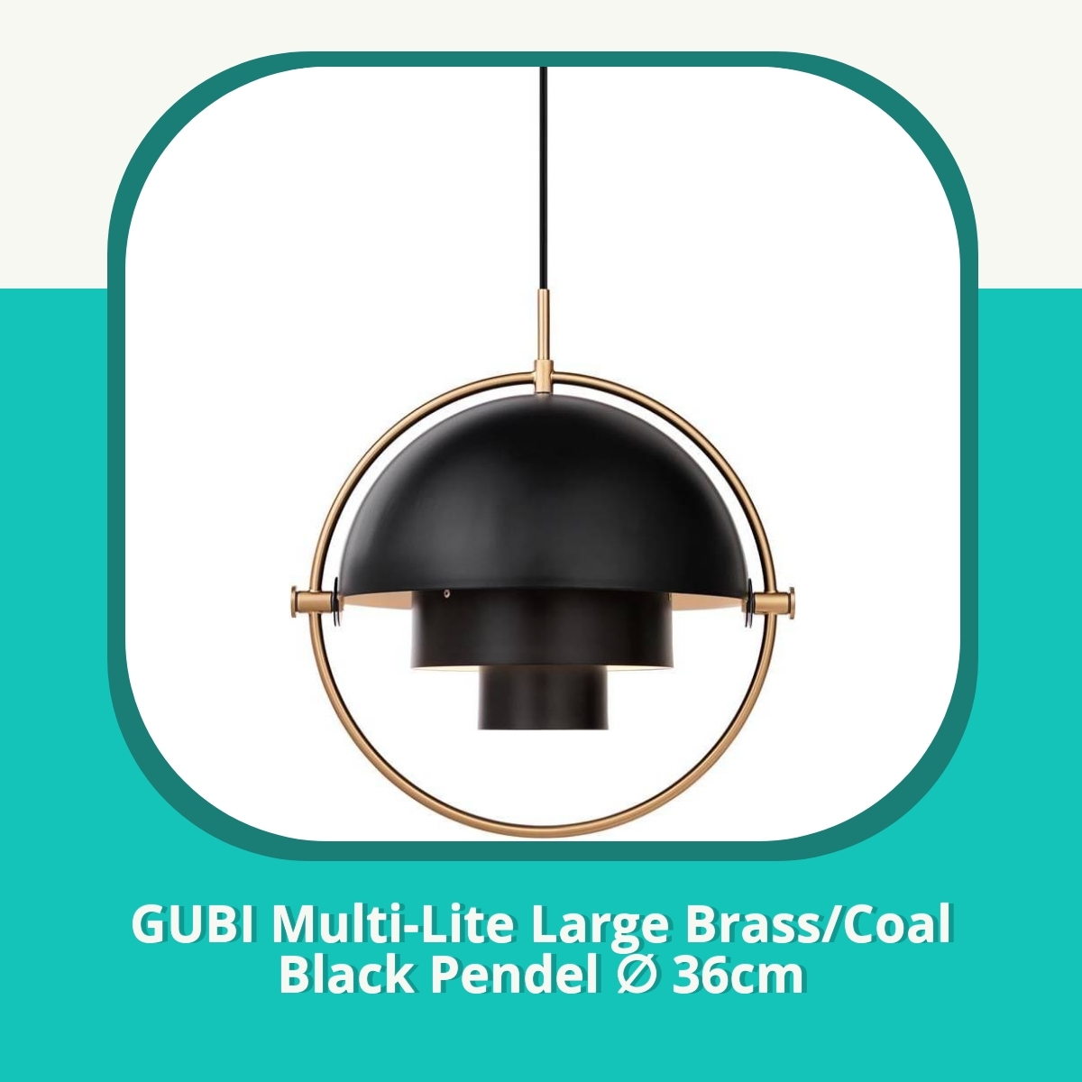 Anmeldelse af GUBI Multi-Lite Large Brass/Coal Black Pendel ∅ 36cm