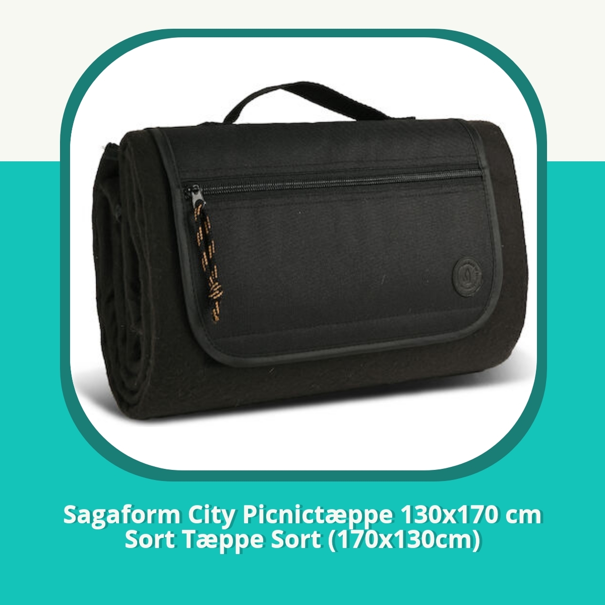 Anmeldelse af Sagaform City Picnictæppe 130x170 cm Sort Tæppe Sort (170x130cm)