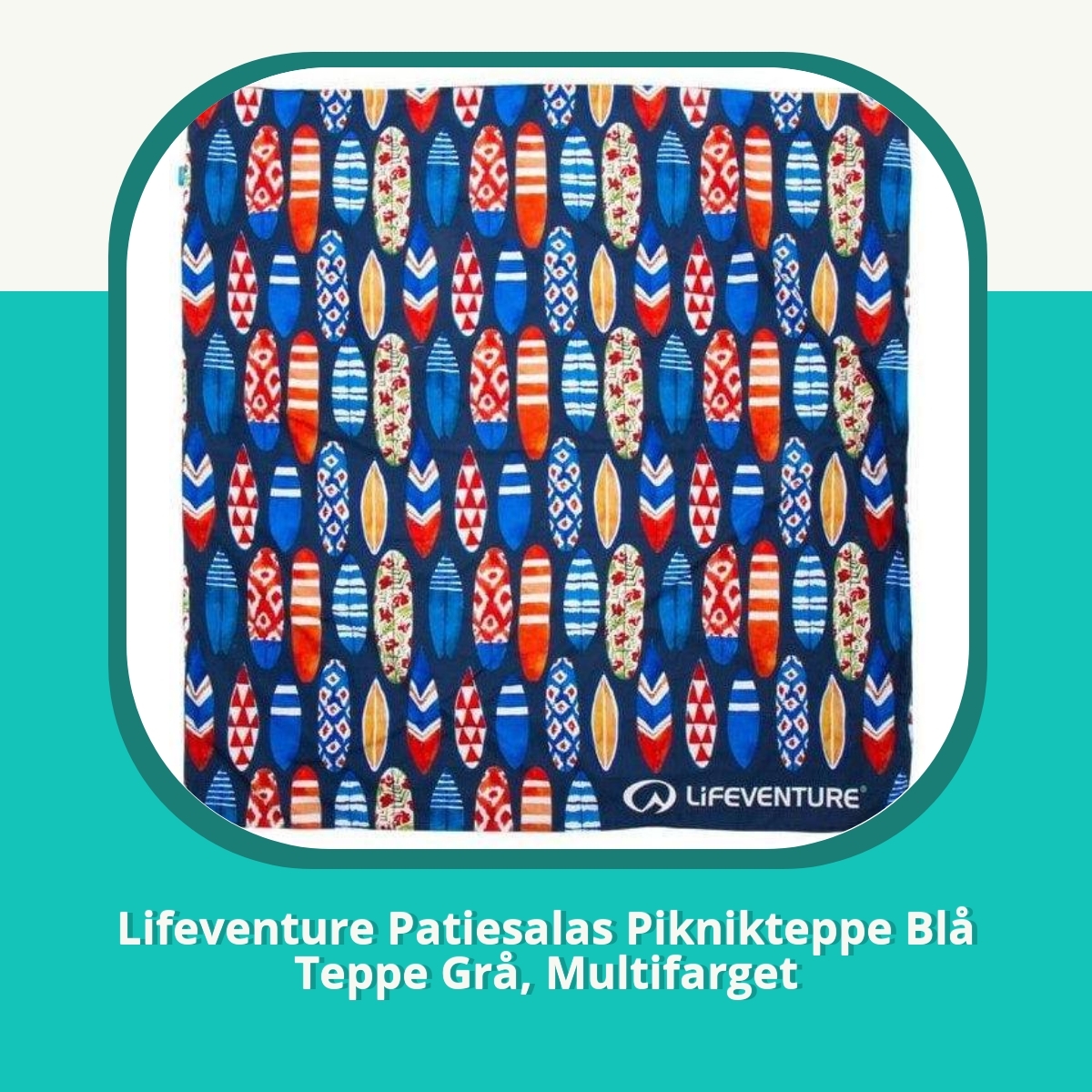 Anmeldelse af Lifeventure Patiesalas Piknikteppe Blå Teppe Grå, Multifarget