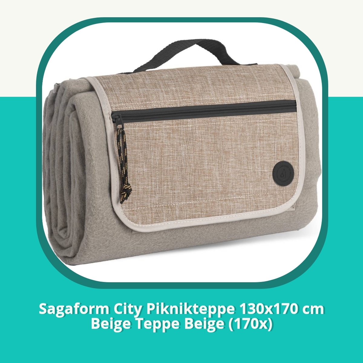 Anmeldelse af Sagaform City Piknikteppe 130x170 cm Beige Teppe Beige (170x)