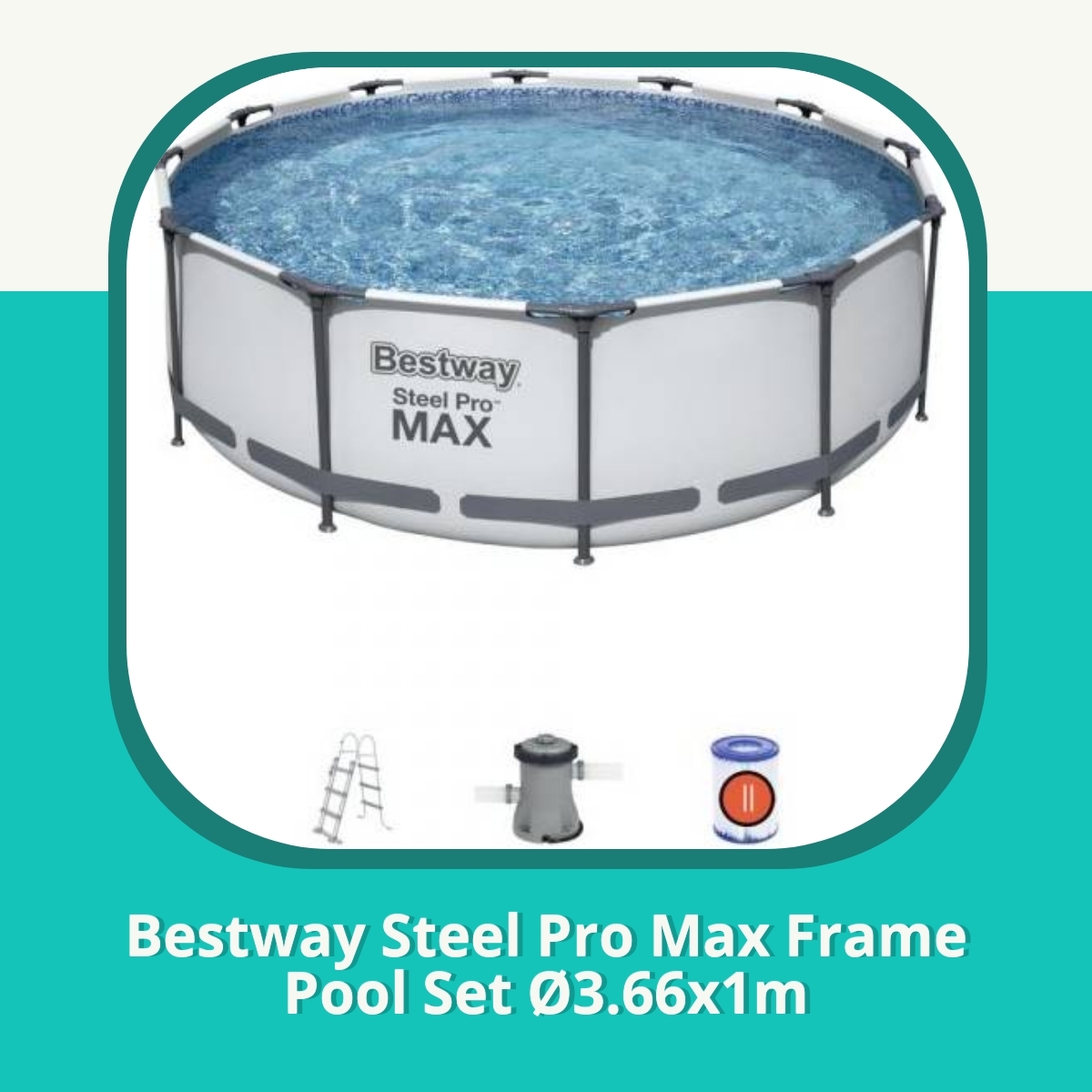 Anmeldelse af Bestway Steel Pro Max Frame Pool Set Ø3.66x1m