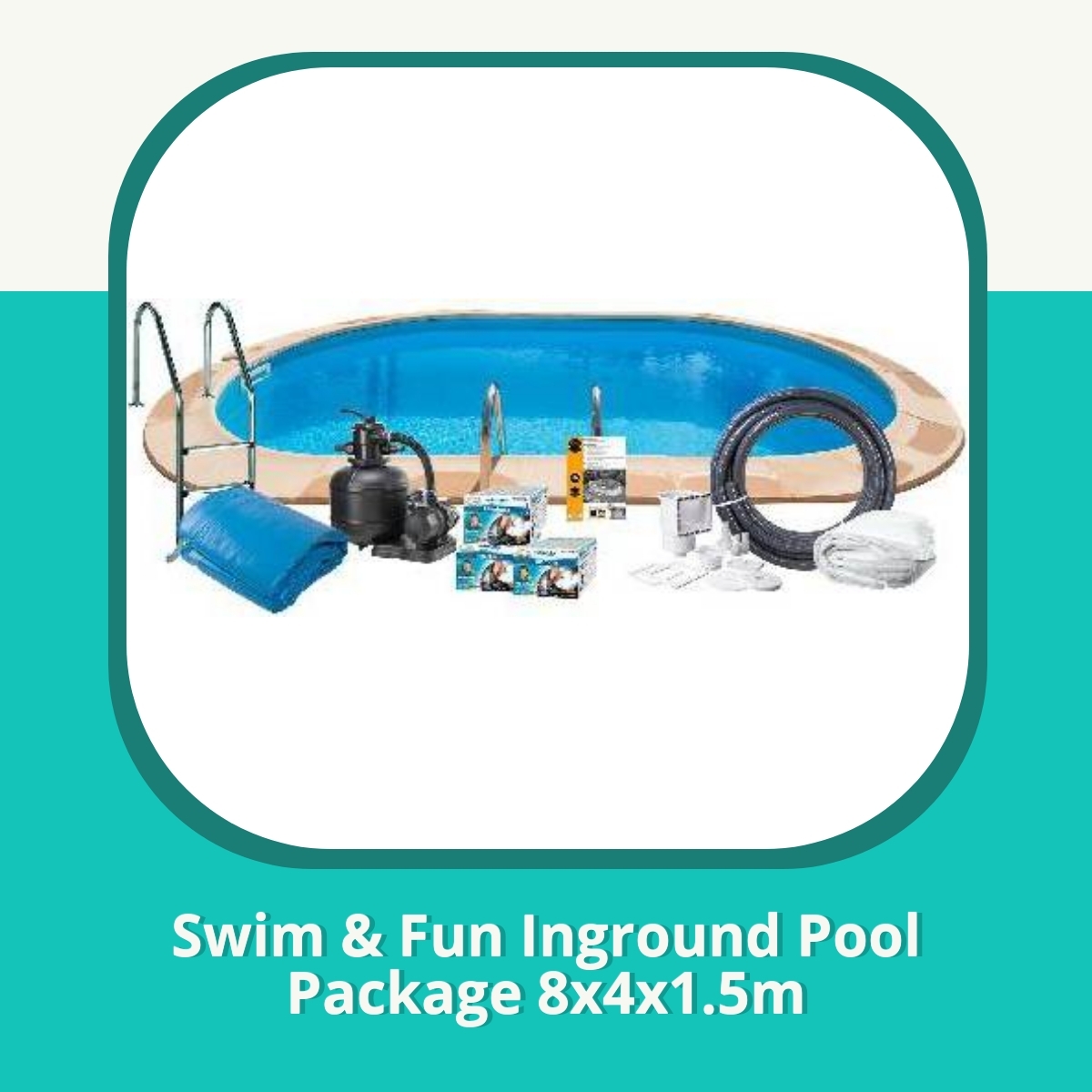 Anmeldelse af Swim & Fun Inground Pool Package 8x4x1.5m