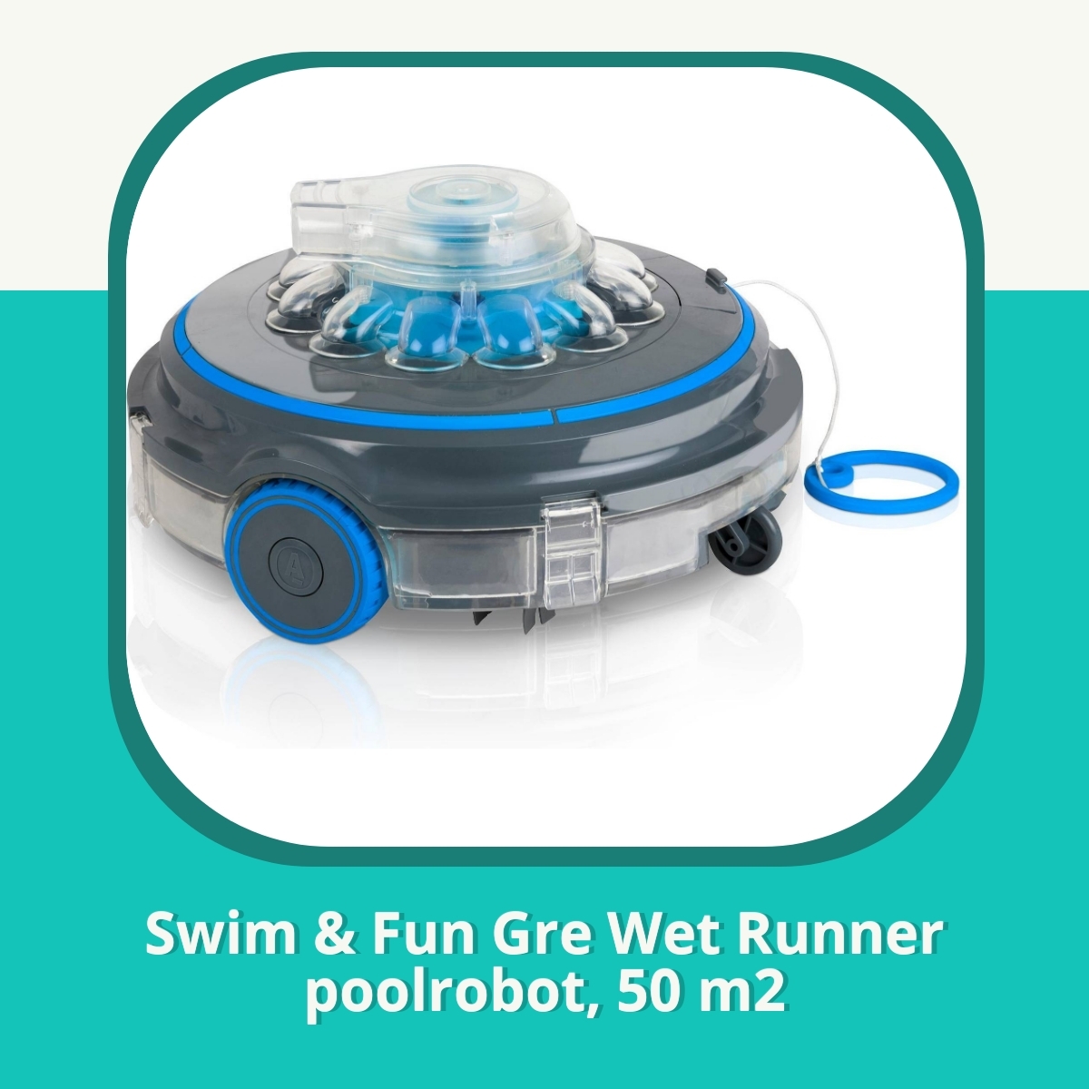 Anmeldelse af Swim & Fun Gre Wet Runner poolrobot, 50 m2