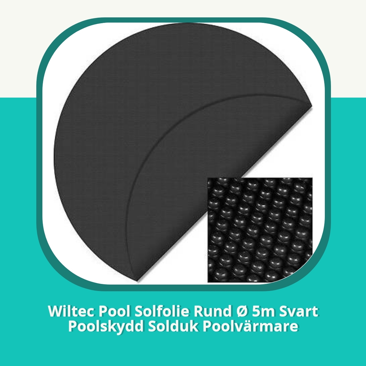 Recension af Wiltec Pool Solfolie Rund Ø 5m Svart Poolskydd Solduk Poolvärmare