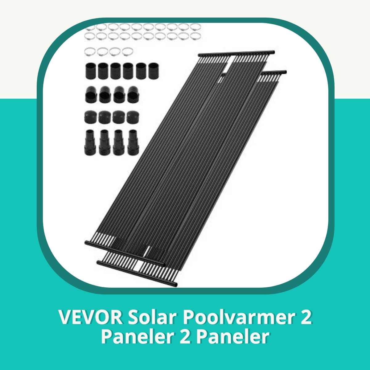 Anmeldelse af VEVOR Solar Poolvarmer 2 Paneler 2 Paneler