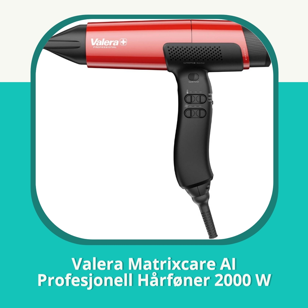 Anmeldelse af Valera Matrixcare AI Profesjonell Hårføner 2000 W