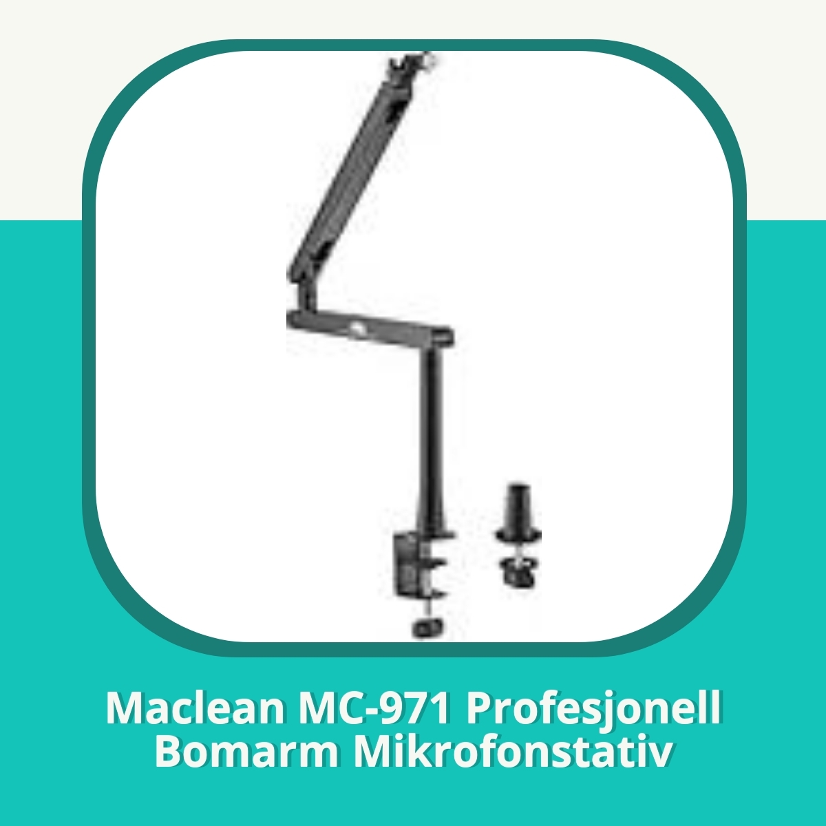 Anmeldelse Maclean MC-971 Profesjonell Bomarm Mikrofonstativ