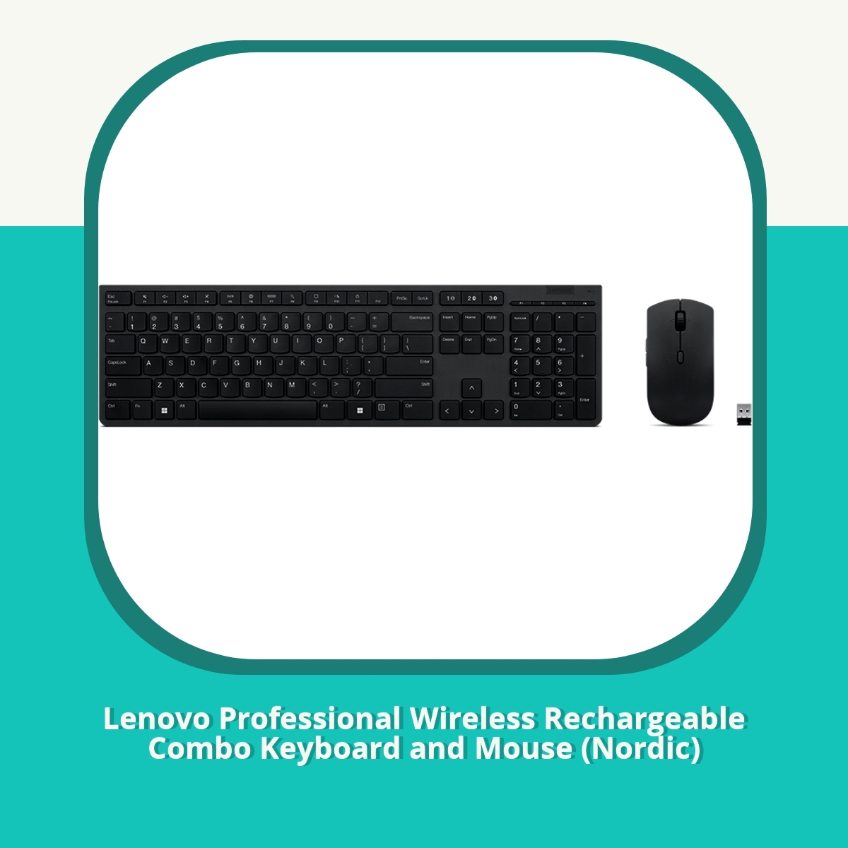 Anmeldelse af Lenovo Professional Wireless Rechargeable Combo Keyboard and Mouse (Nordic)