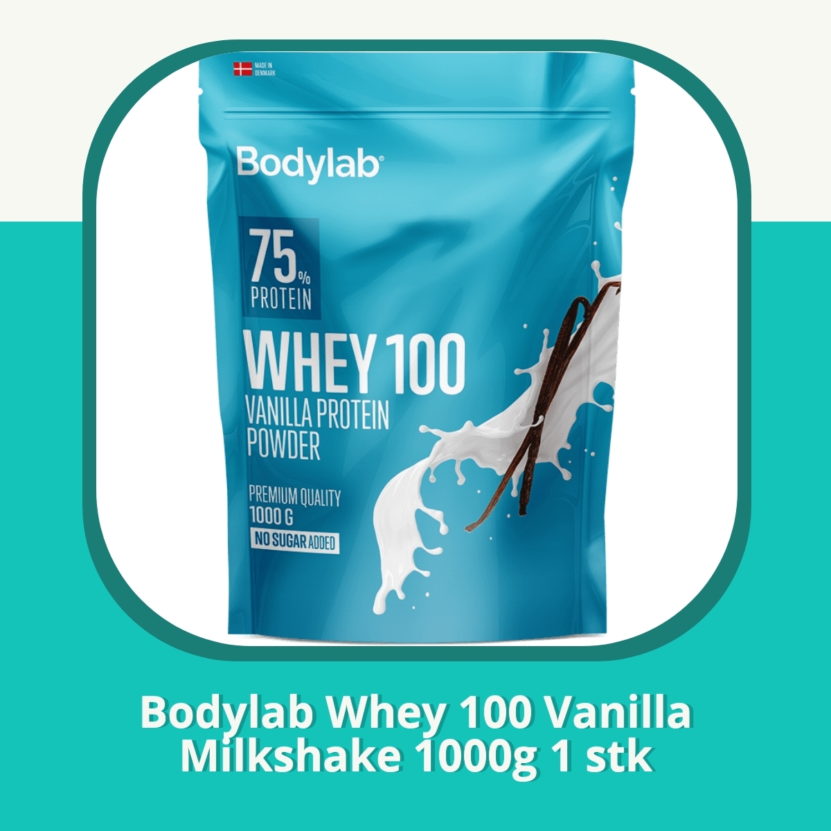 Anmeldelse af Bodylab Whey 100 Vanilla Milkshake 1000g 1 stk