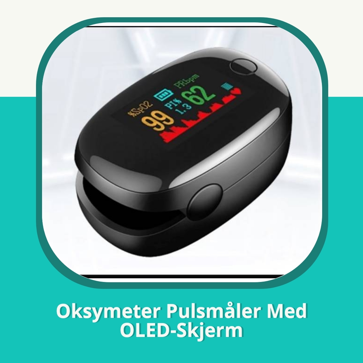 Anmeldelse af Oksymeter Pulsmåler Med OLED-Skjerm