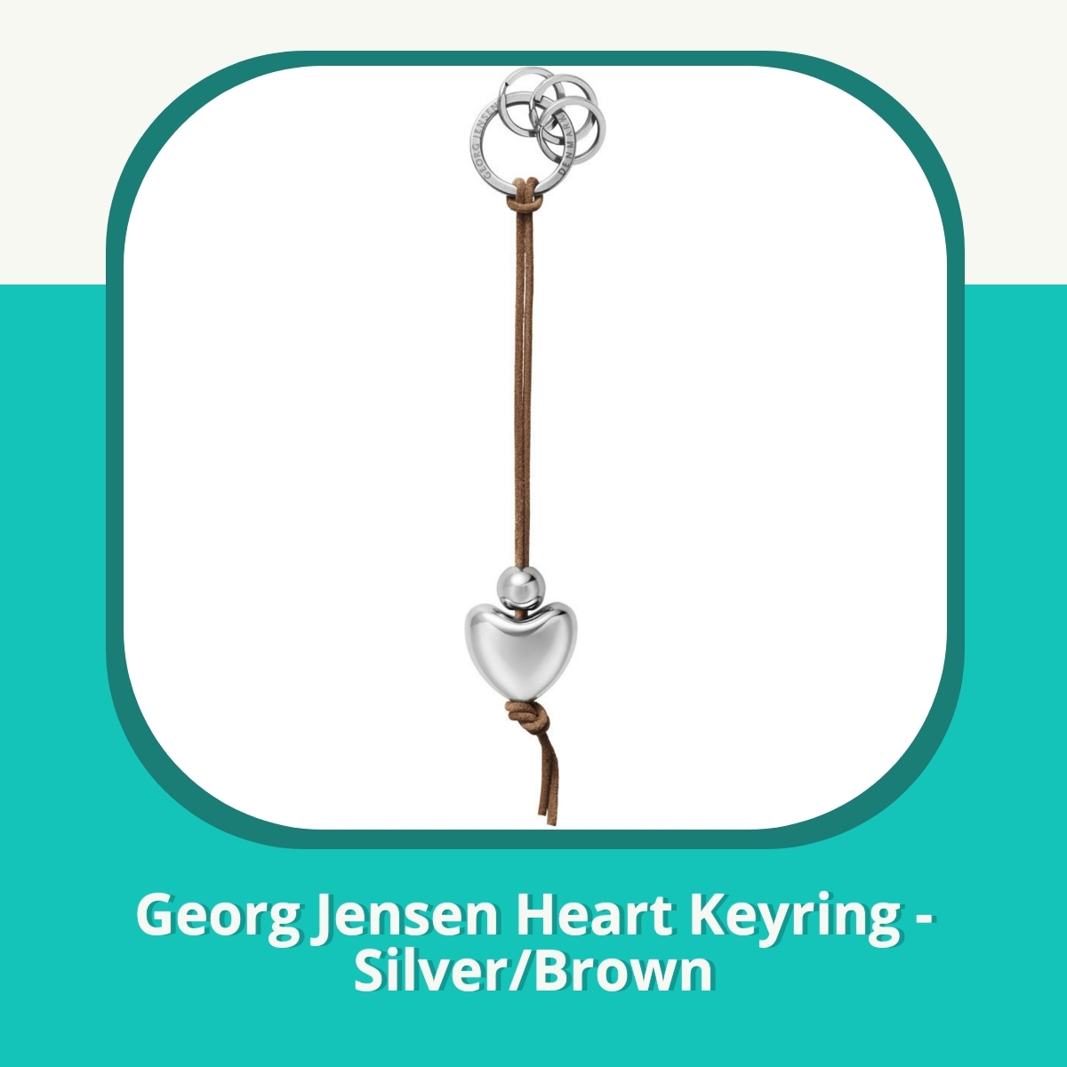 Anmeldelse af Georg Jensen Heart Keyring - Silver/Brown
