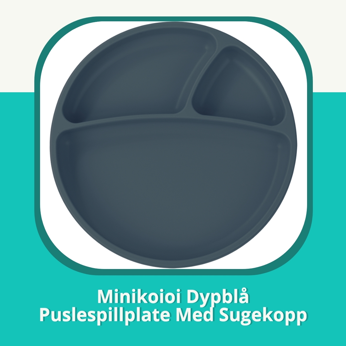 Anmeldelse Minikoioi Dypblå Puslespillplate Med Sugekopp