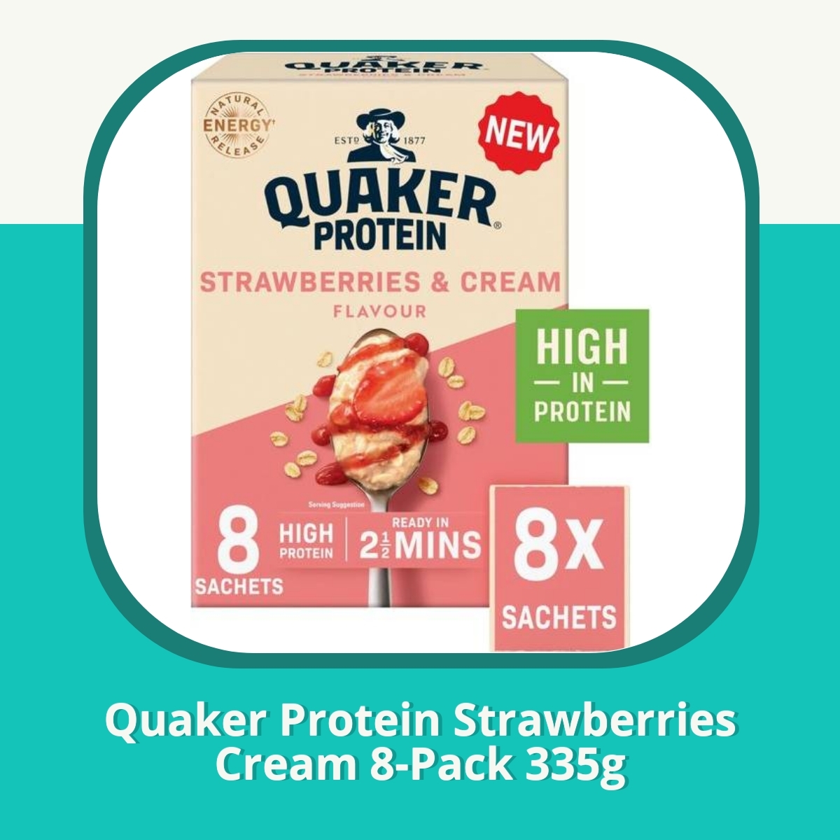 Recension af Quaker Protein Strawberries Cream 8-Pack 335g