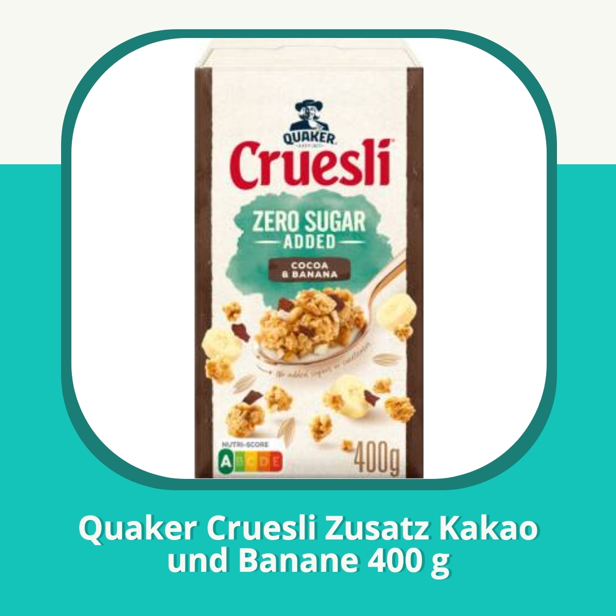 Recension af Quaker Cruesli Zusatz Kakao und Banane 400 g