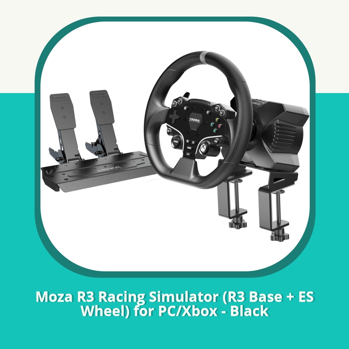 Anmeldelse af Moza R3 Racing Simulator (R3 Base + ES Wheel) for PC/Xbox - Black